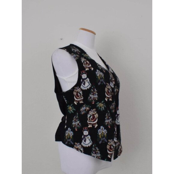 Vintage Christmas Cotton/Poly Carpet Vest by Boobie Brooks‎ size XL - Picture 3 of 10
